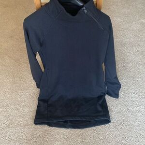 Cozy Athleta sprt dress/ long sweater.